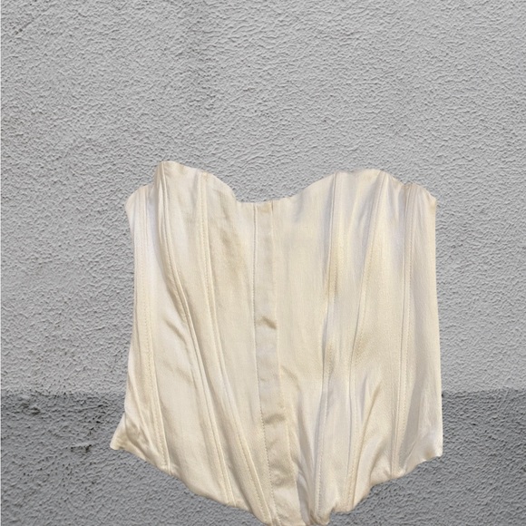 Zara Tops - White satin Zara corset top